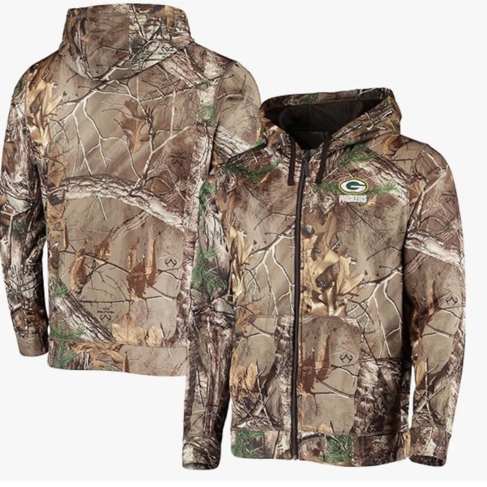 Green Bay Packers Dunbrooke Realtree Camo Hoodie size XXL